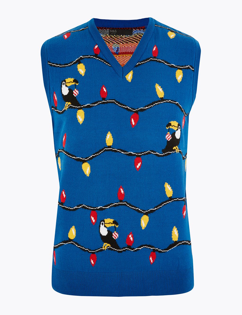 Christmas Toucan Design Knitted Tank 1 of 4