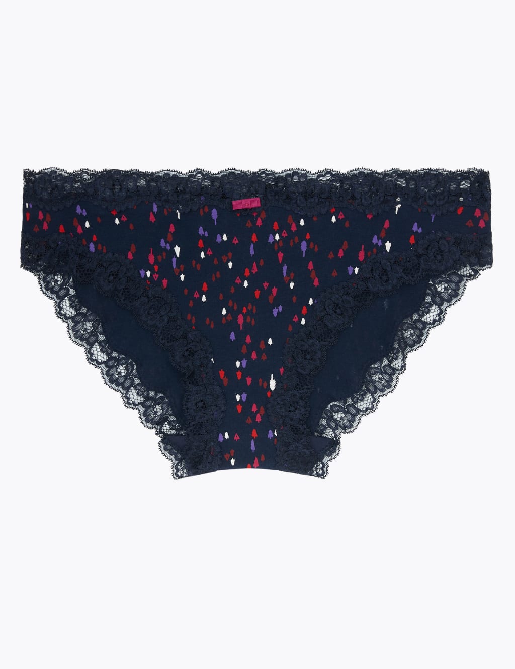 Christmas Tree Print Bikini Knickers, M&S Collection