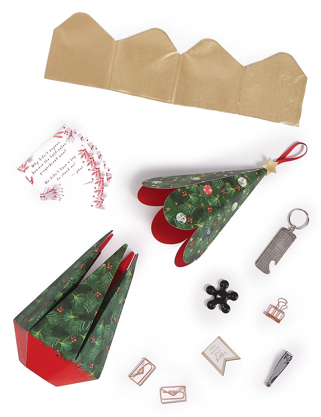 Christmas Tree Shaped Christmas Crackers Pack of 6 1 of 3