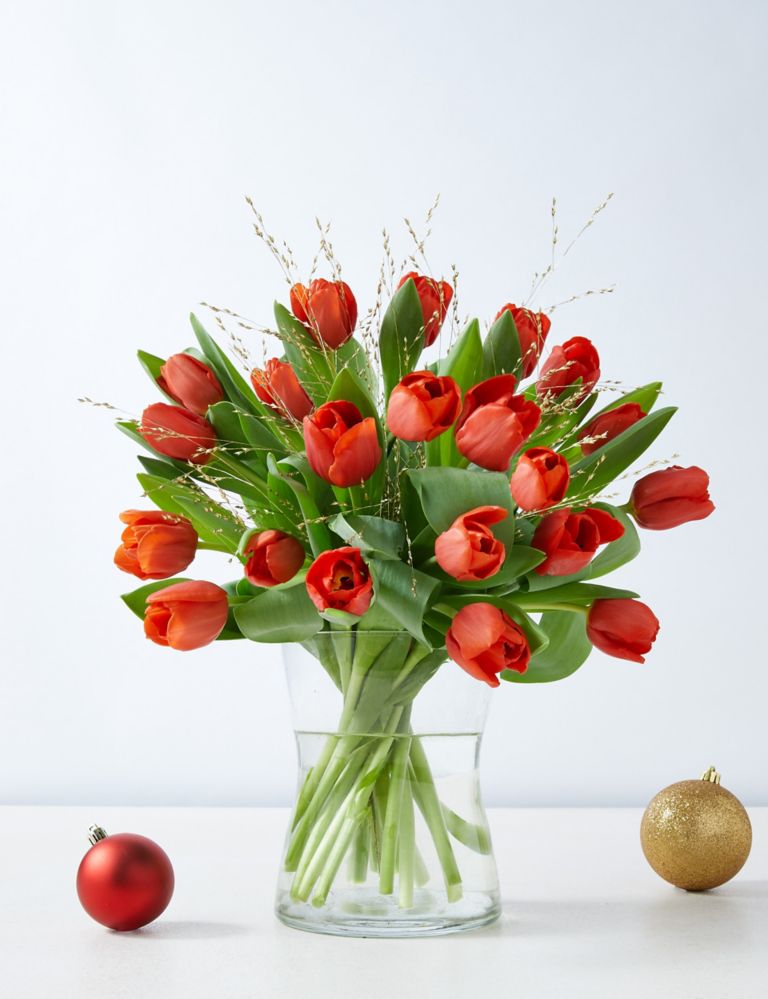 Christmas Tulip Bouquet – 25% Extra free stems 1 of 7