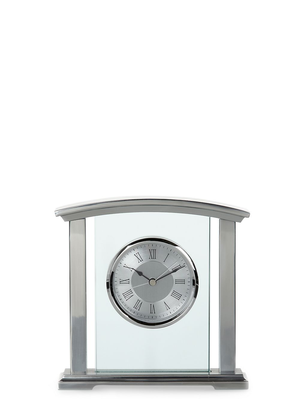 Chrome & Glass Mantle Clock 3 of 3