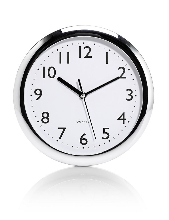 Chrome Essential Wall Clock Image 1 of 1