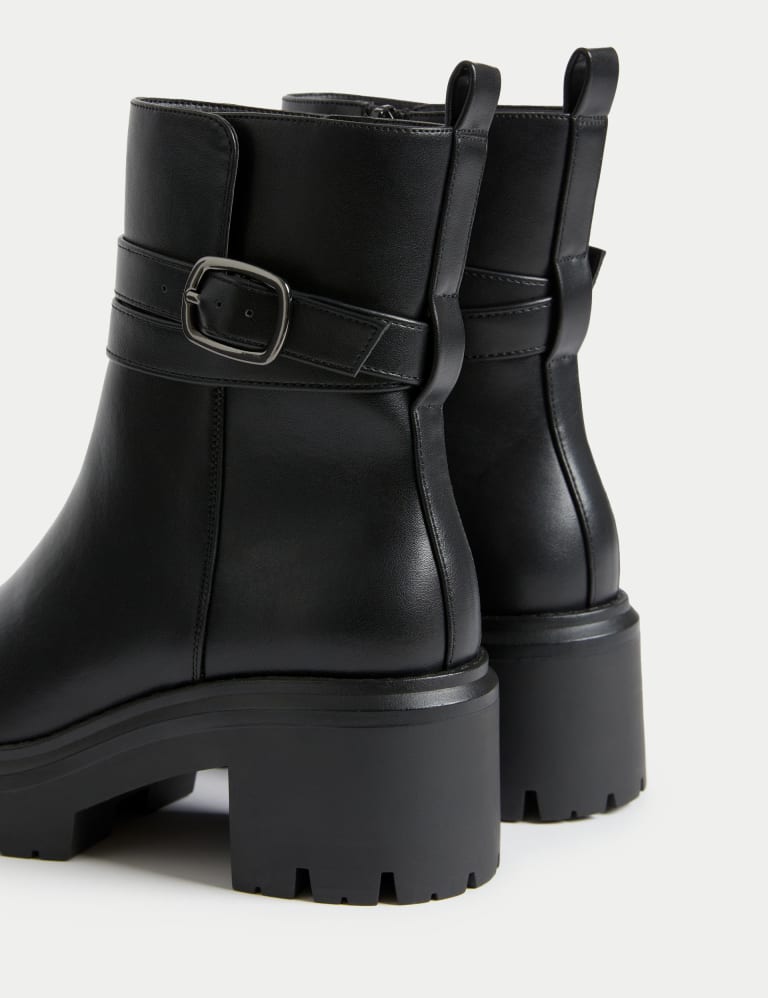 Chunky Buckle Block Heel Boots 3 of 3