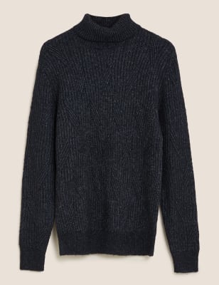 chunky polo neck jumper mens
