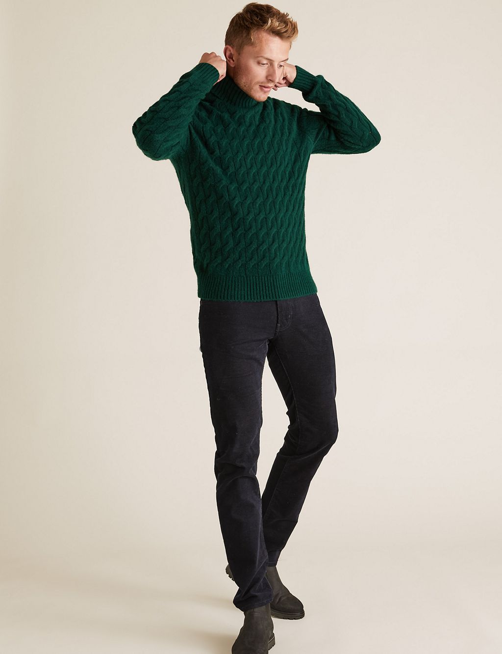 Chunky Cable Roll Neck Jumper 2 of 4