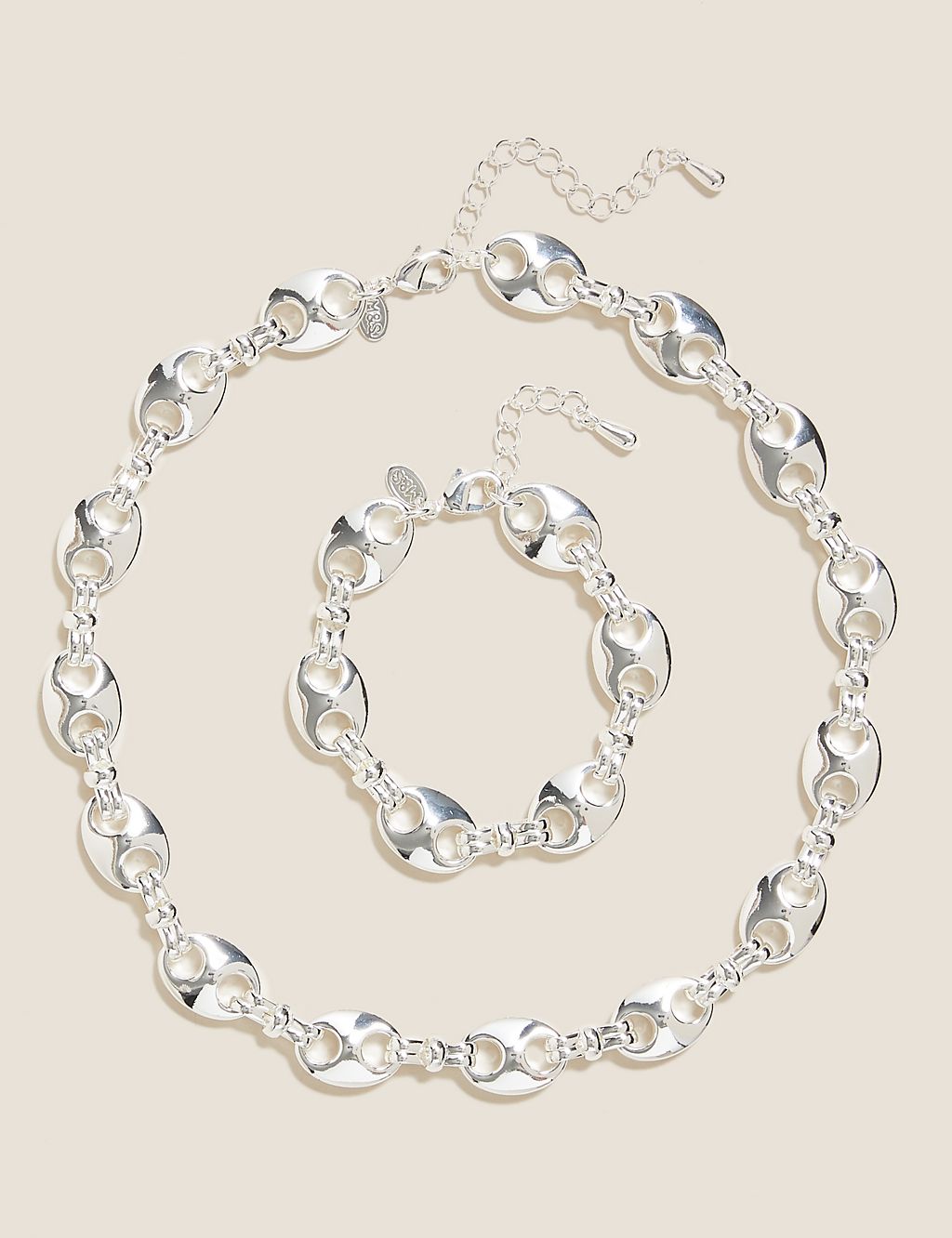 Chunky Chain Necklace & Bracelet Set 1 of 1