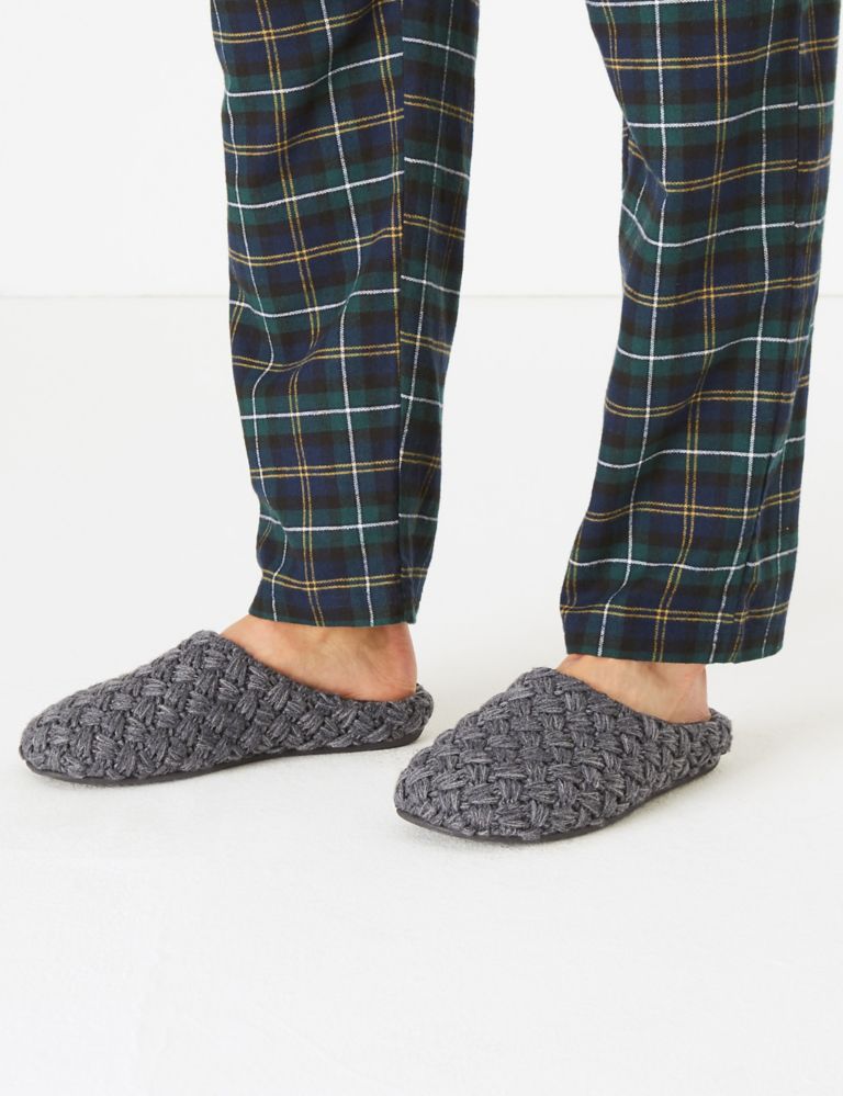 Chunky Knitted Mule Slippers 1 of 5
