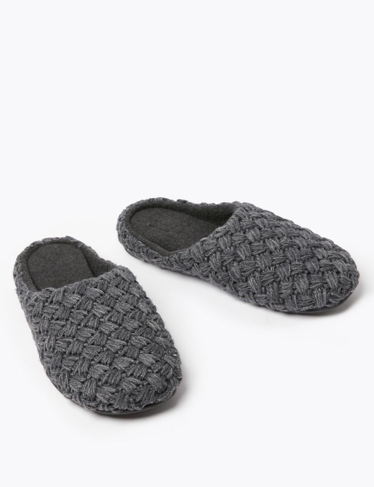 Chunky Knitted Mule Slippers 3 of 5