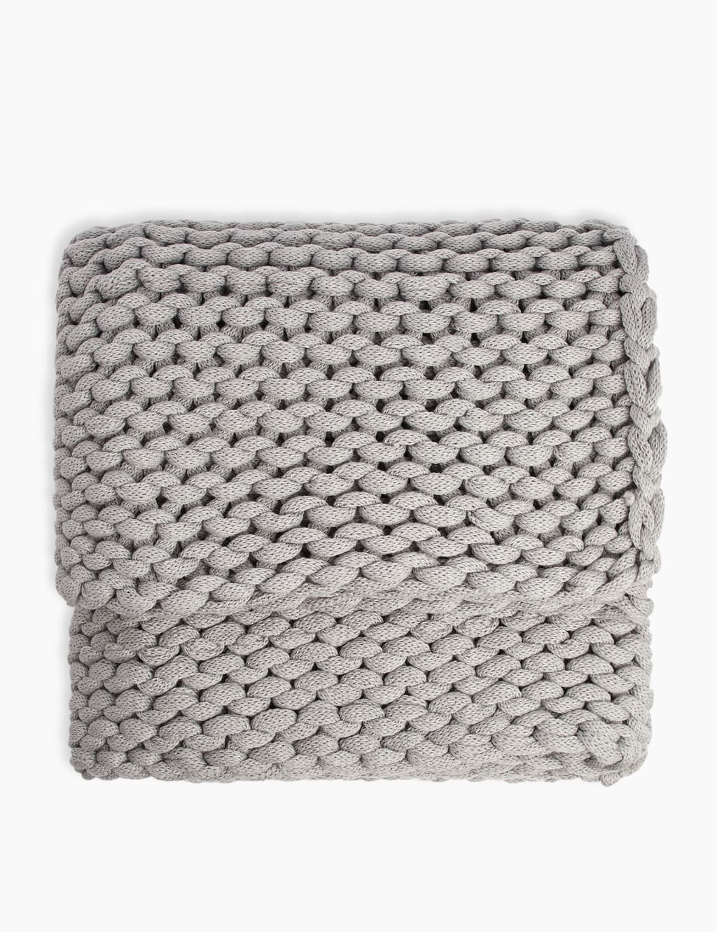 Grey chunky deals knit throw