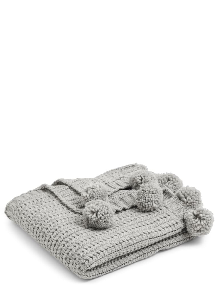 M&s grey throw sale
