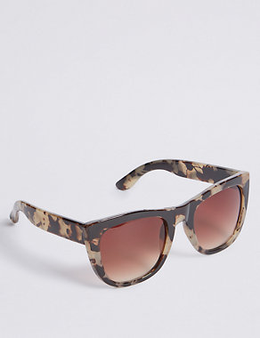 Chunky Preppy Square Sunglasses Image 2 of 3
