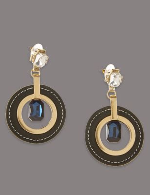 Circle Glamour Drop Earrings Image 1 of 2