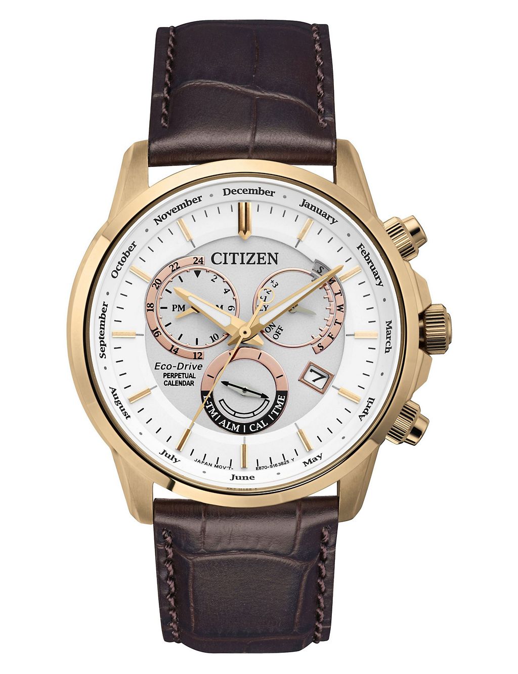 Citizen Calibre 8700 Eco-Drive Leather Watch 3 of 4