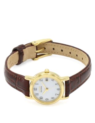 Citizen Classic Eco-Drive Brown Leather Watch | Citizen | M&S