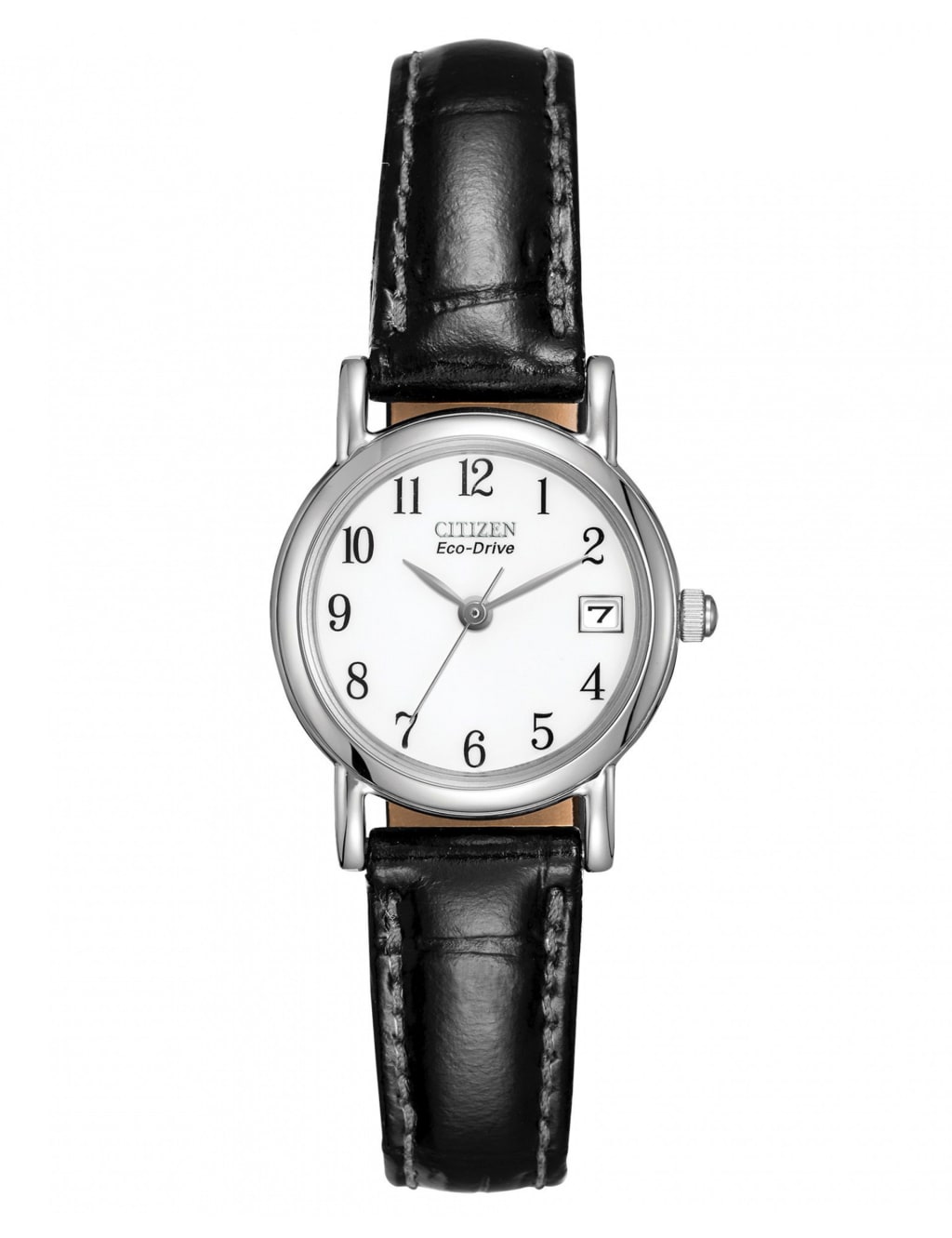 Citizen eco drive watch black leather strap sale