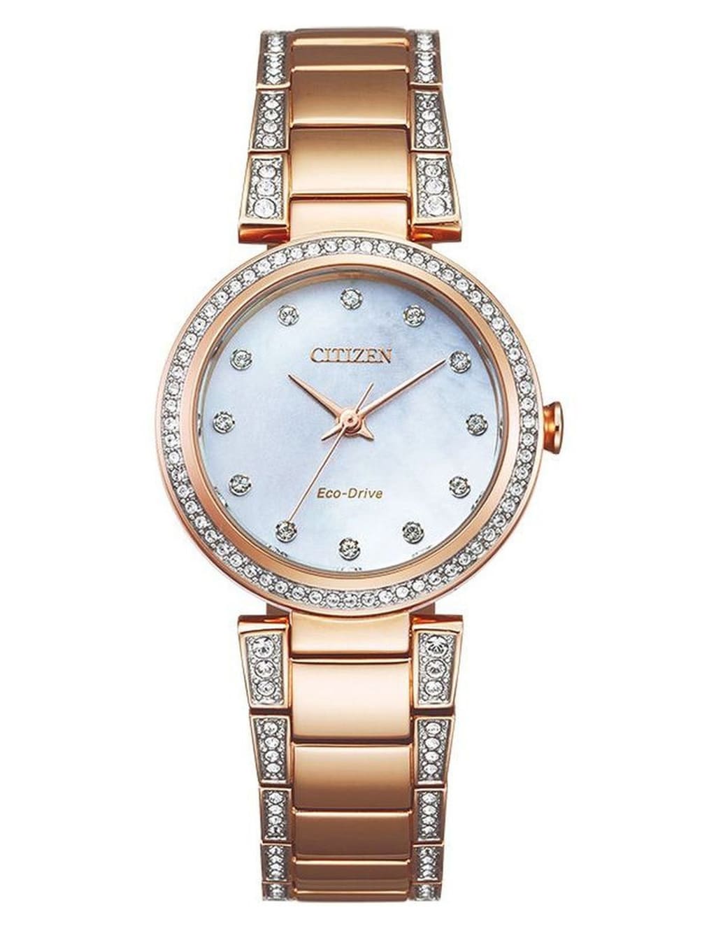 Citizen eco drive rose gold ladies watch best sale