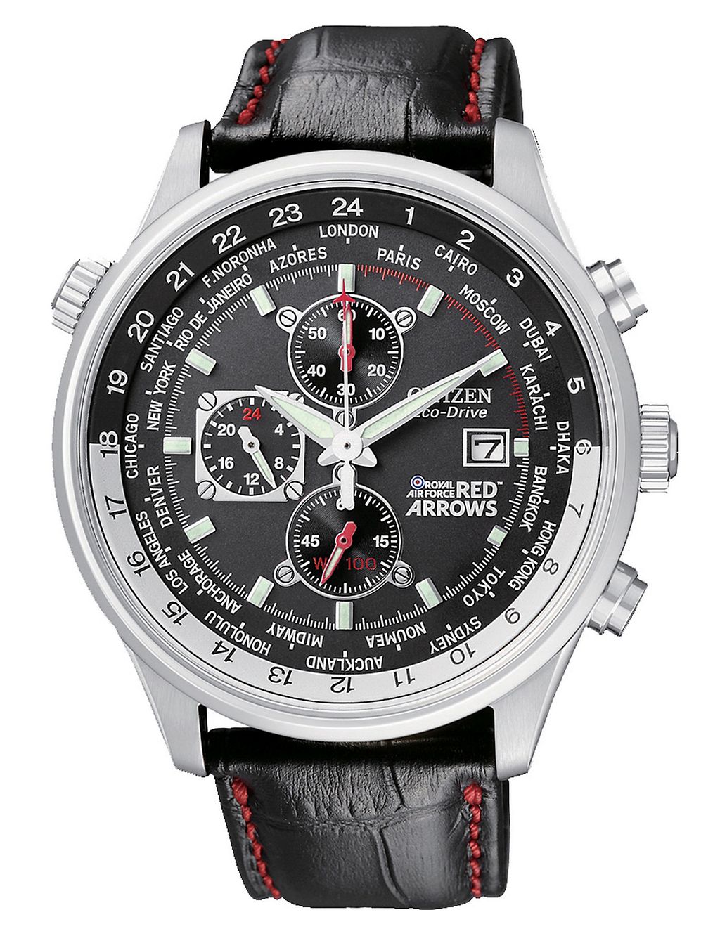 Citizen Red Arrows Eco-Drive Chronograph Leather Watch 2 of 7