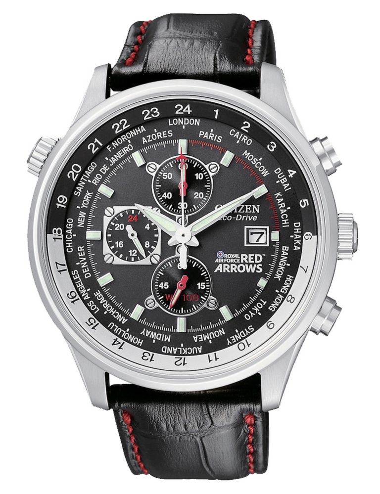 Citizen Red Arrows Eco-Drive Chronograph Leather Watch 1 of 7