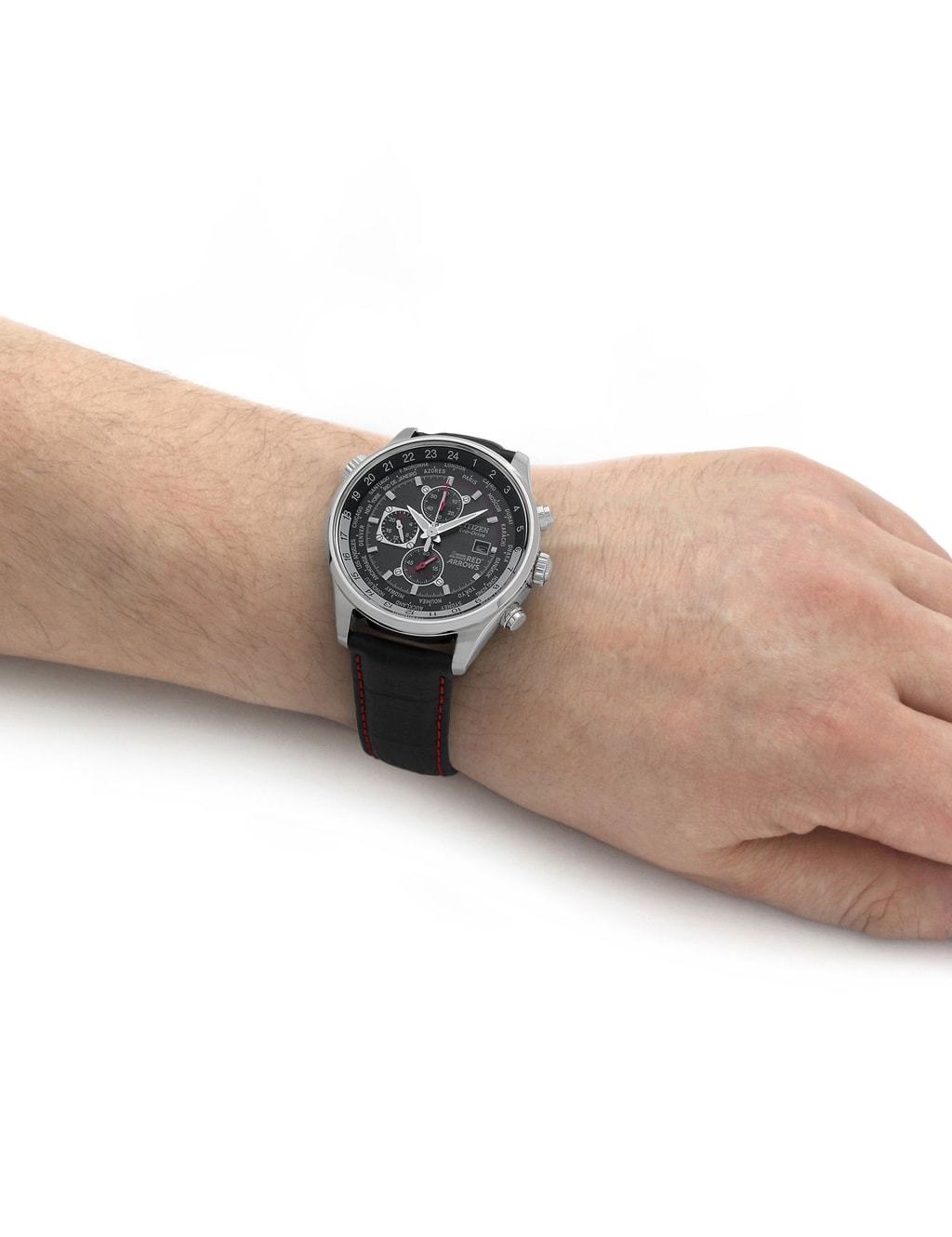Citizen red arrows black leather deals strap chronograph watch