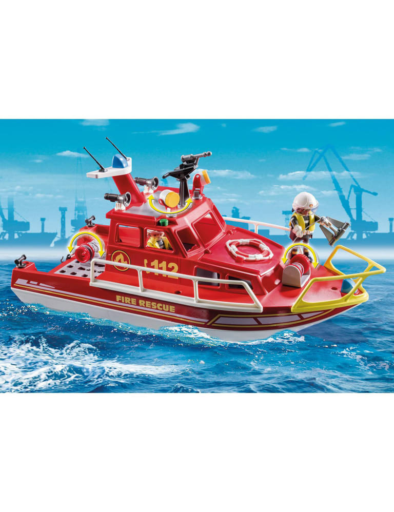City Action Floating Fire Rescue Boat Toy 4 10 Yrs Playmobil M S