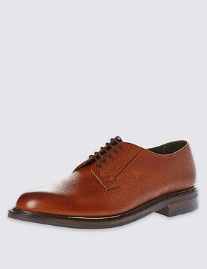 Classic ‘Deal’ Derby Shoe in Tan Scotchgrain Leather Image 2 of 6
