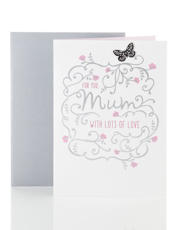 Classic Butterfly Mum Birthday Card Image 1 of 2