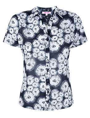 Classic Collar Anemone Print Shirt Image 2 of 8