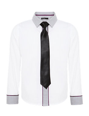 Classic Collar Shirt & Tie Set Image 2 of 6