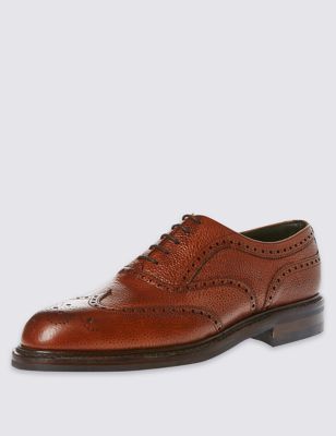 Classic Country Brogue in Tan Scotchgrain Leather Image 2 of 6