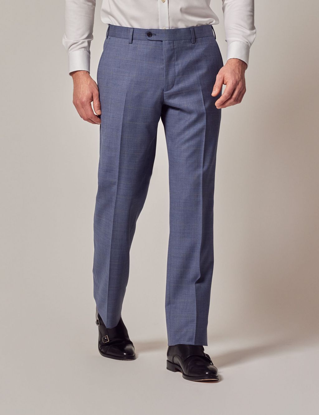 Classic Fit Pure Wool Check Suit Trousers | Hawes & Curtis | M&S