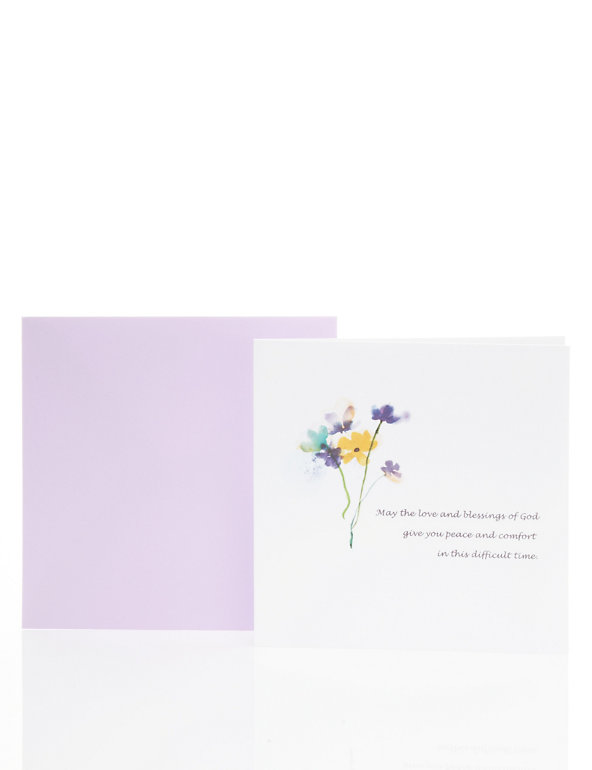 Classic Floral Sympathy Card Image 1 of 2