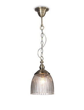 Classic Hanging Glass Pendant Ceiling Light Image 2 of 3