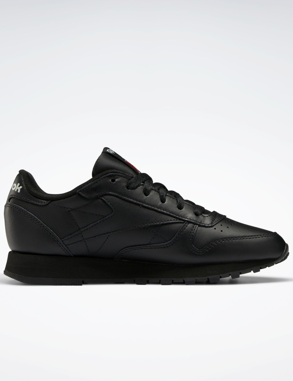 Reebok classic leather sales trainers black