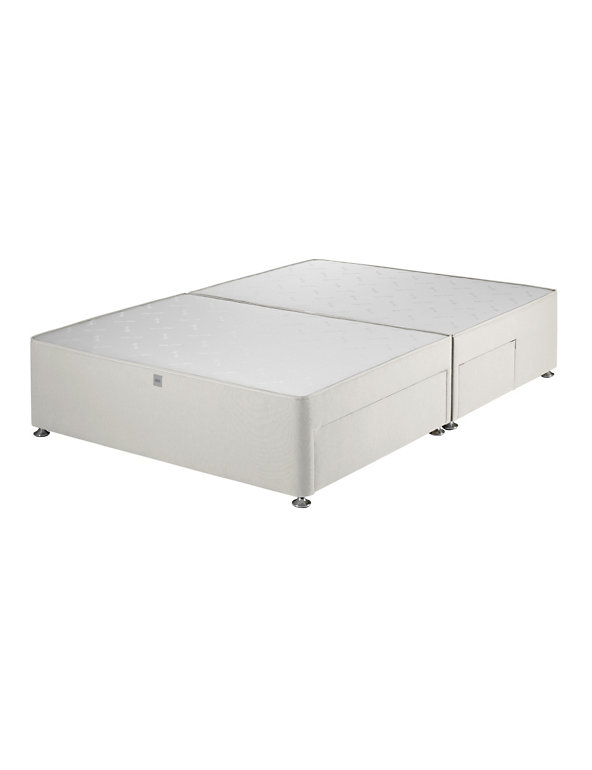 Classic Padded Divan with 1 Small + 1 Large Drawer Image 1 of 1
