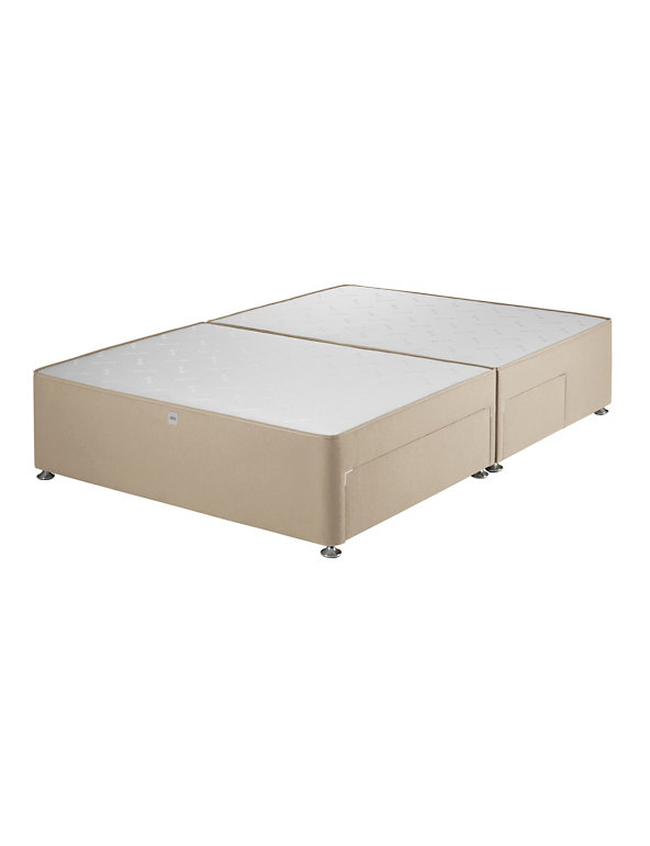 Classic Padded Divan with 2 Small + 2 Large Drawers  - 7 Day Delivery* Image 1 of 2
