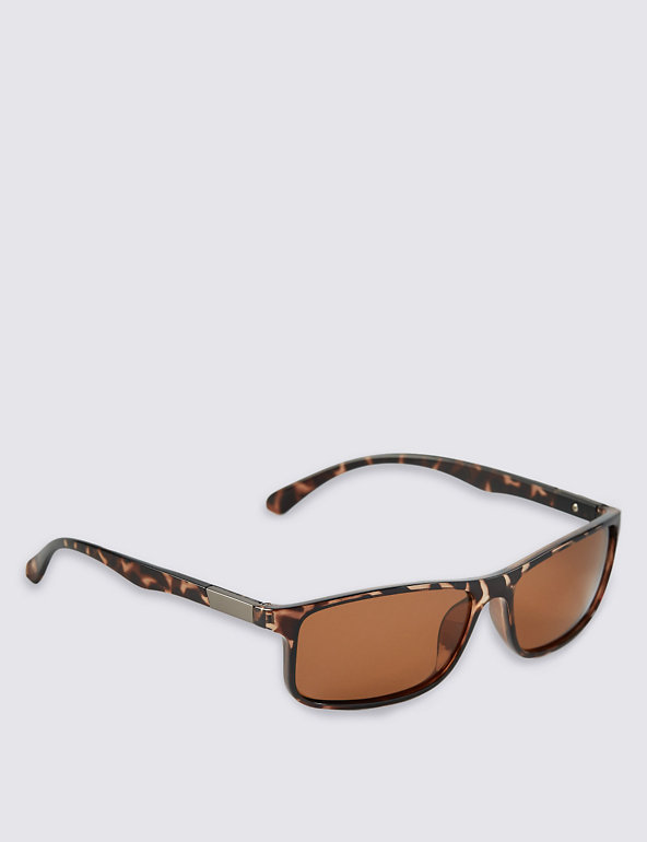 Classic Polarised Rectangle Sunglasses Image 1 of 2