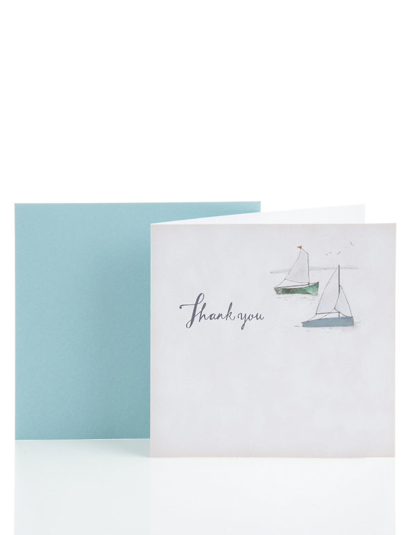 Classic Two Boats Thank You Card Image 1 of 2