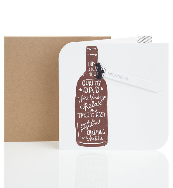 Classic Wine Bottle Father's Day Card Image 1 of 2