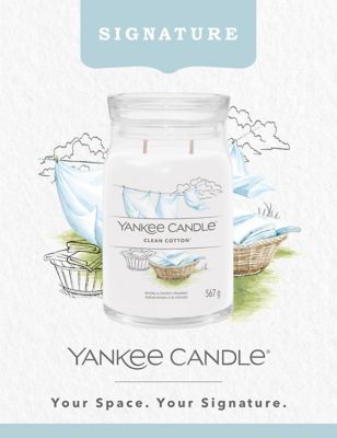 Clean Cotton Signature Large Jar Scented Candle, Yankee Candle
