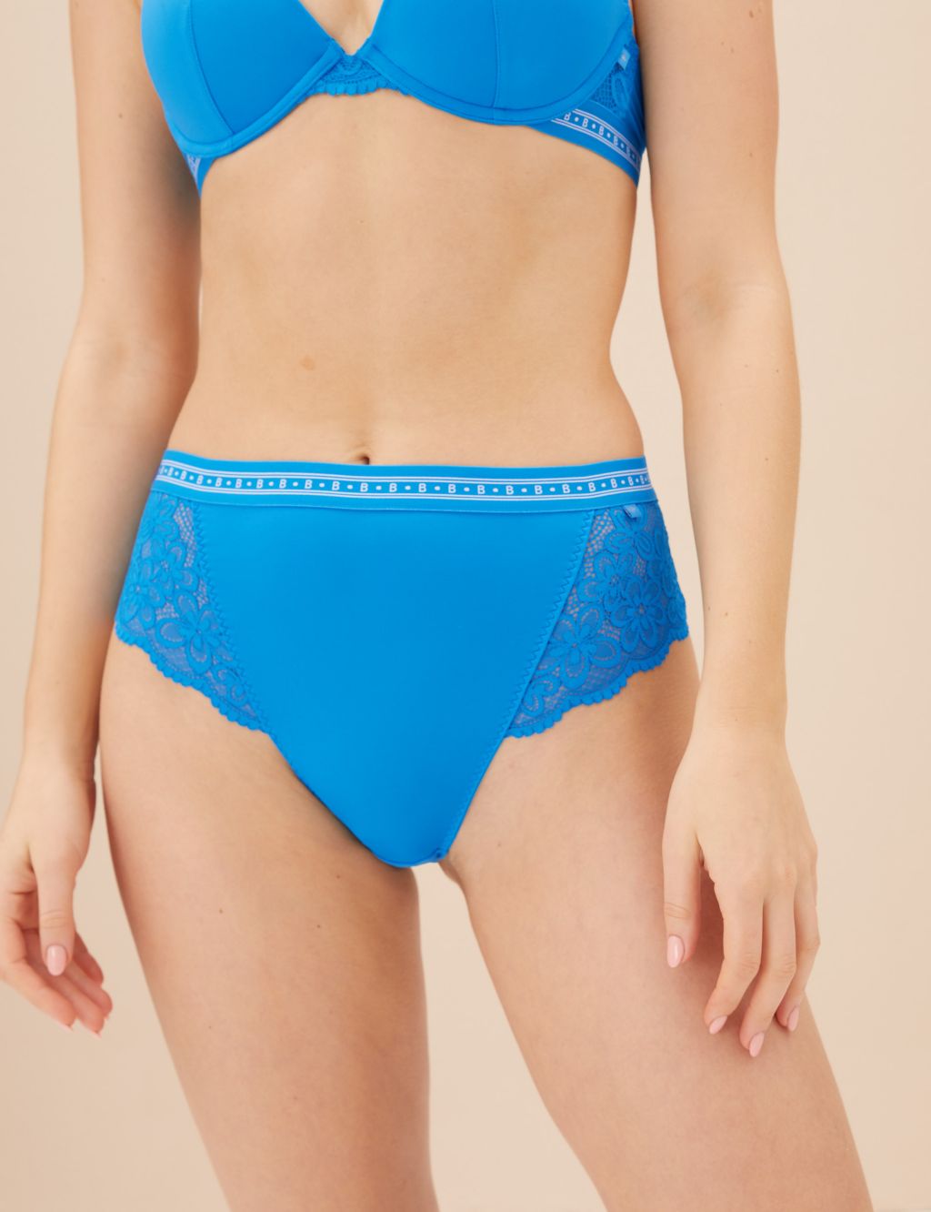 Knickers Icon High Waisted Brazilian - Bright Blue