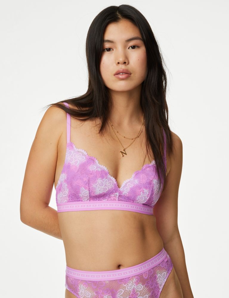 Cleo Lace Non Wired Plunge Bra (A-E), B by Boutique