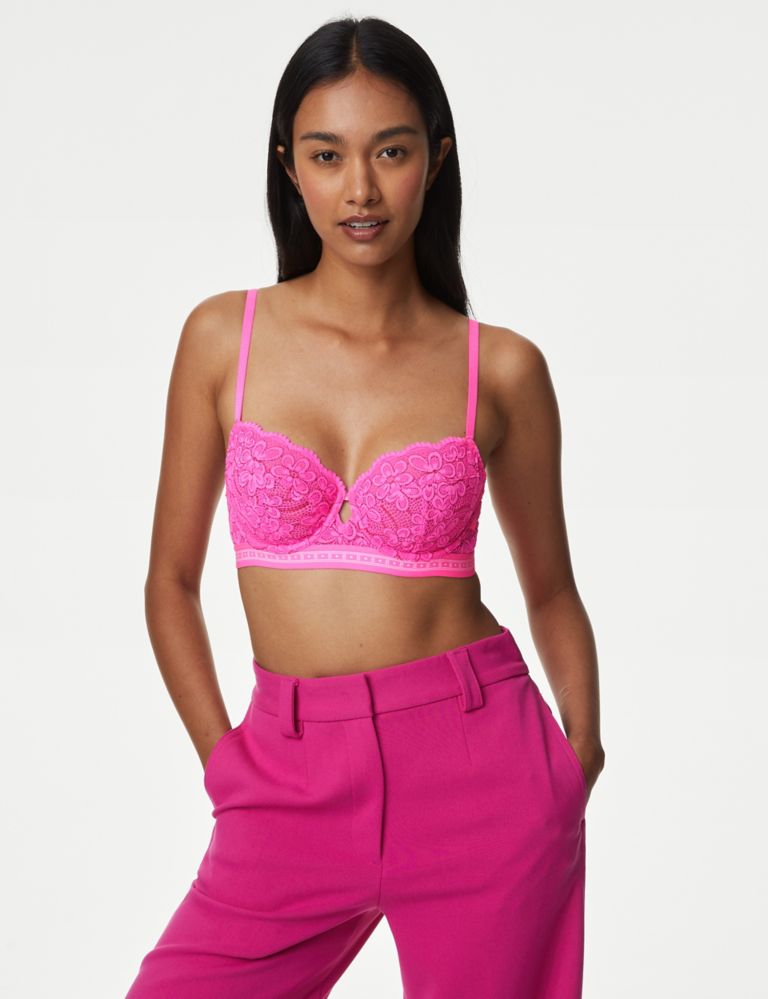 Cleo Lily Balconnet Bra in Magenta FINAL SALE (50% Off) - Busted Bra Shop