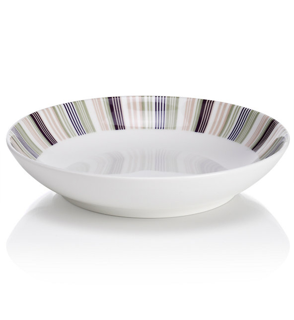 Clevedon Striped Pasta Bowl Image 1 of 2