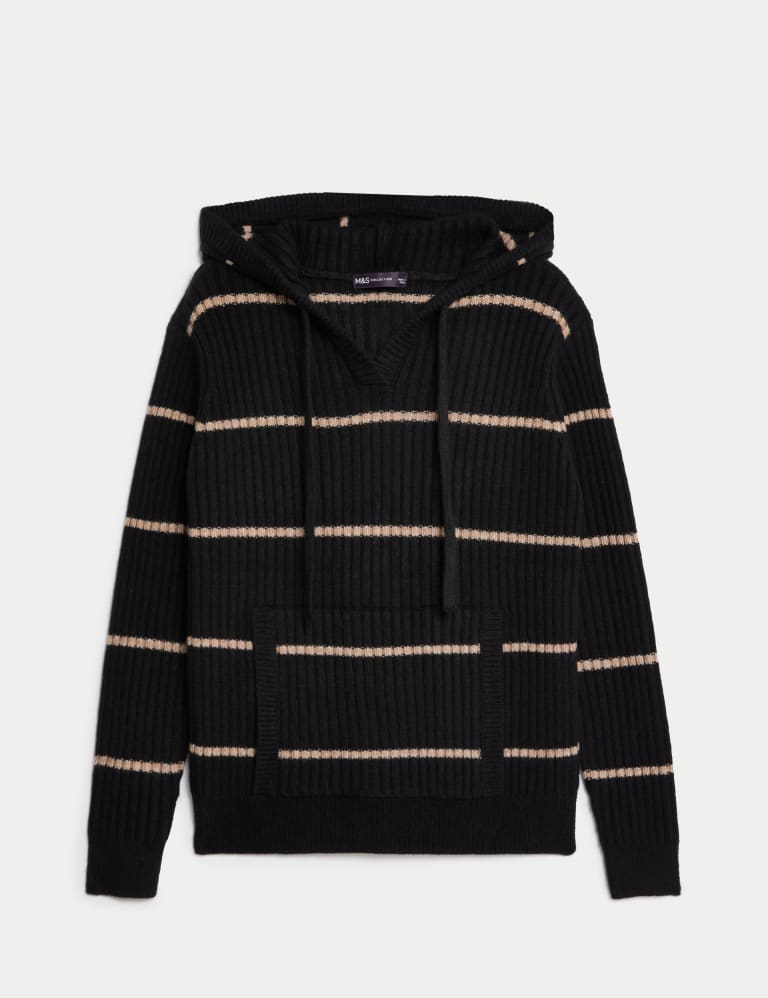 Slim black knit outlet zip out hood blazer