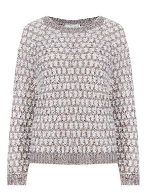 Cloudy Flecked Jumper with Wool Image 2 of 4