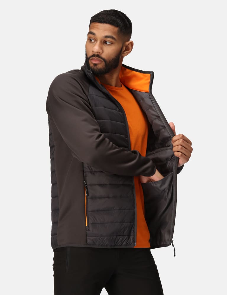 Black puffer jacket with orange lining clearance