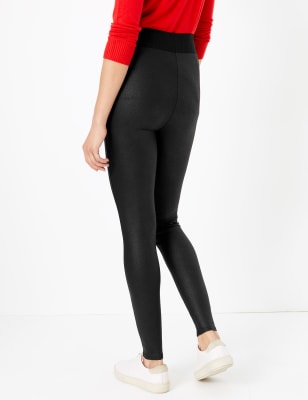 m&s leather look leggings