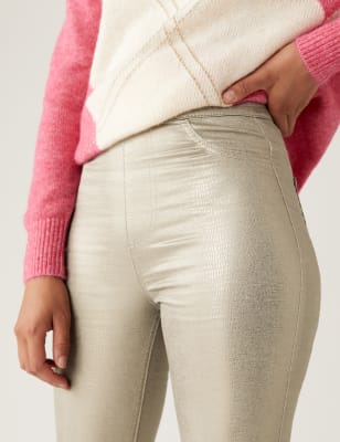 Coated High Waisted Jeggings