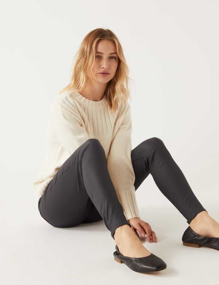 Coated High Waisted Jeggings, M&S Collection