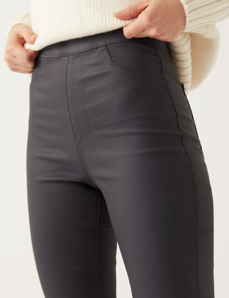 Womens coated jeggings discount